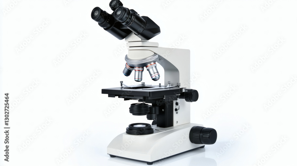 Modern Laboratory Microscope On White Background Modern Laboratory Microscope On White Background