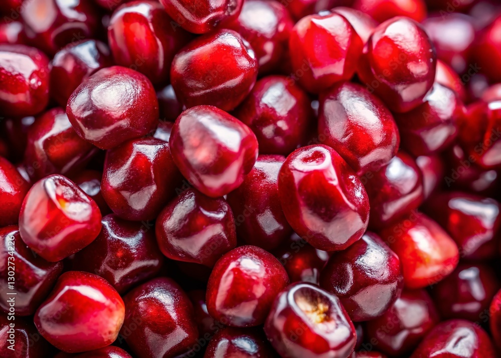 Pomegranate Seeds: Close-up Macro Shot of Juicy Red Arils Pomegranate Seeds: Close-up Macro Shot of Juicy Red Arils