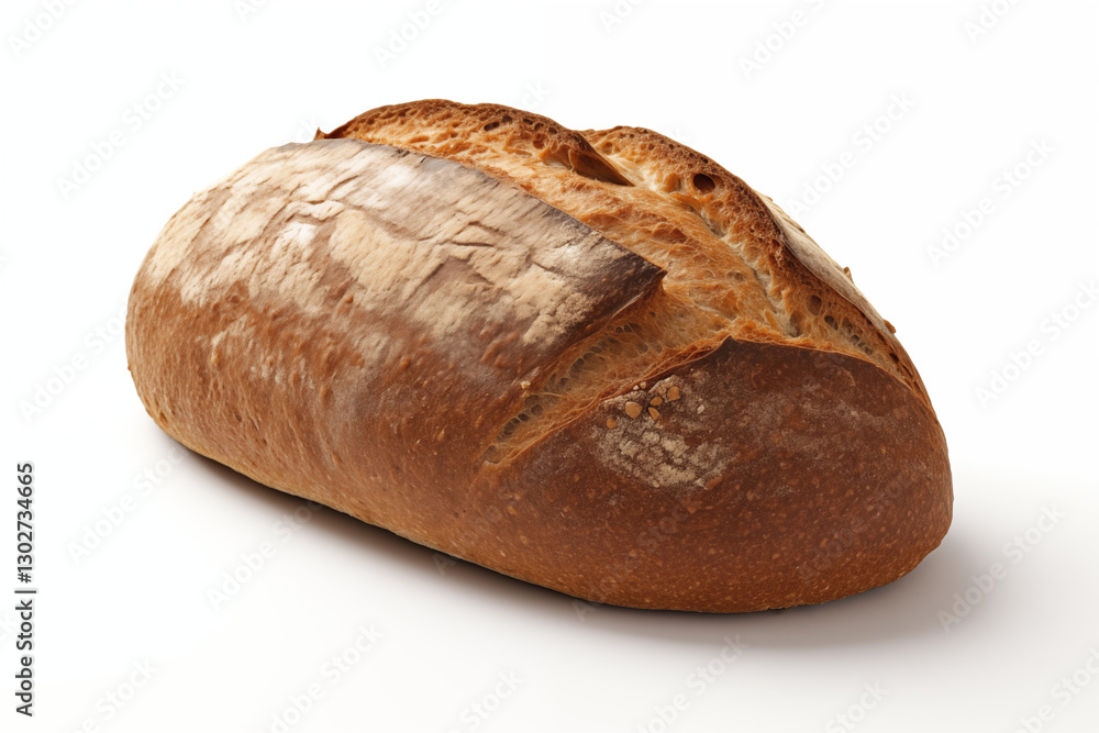 Fresh round bread on a white background. Baked isolated on a light background Fresh round bread on a white background. Baked isolated on a light background