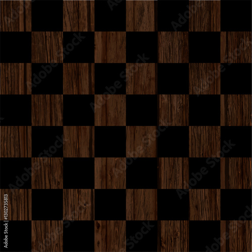 Wooden chessboard background vector