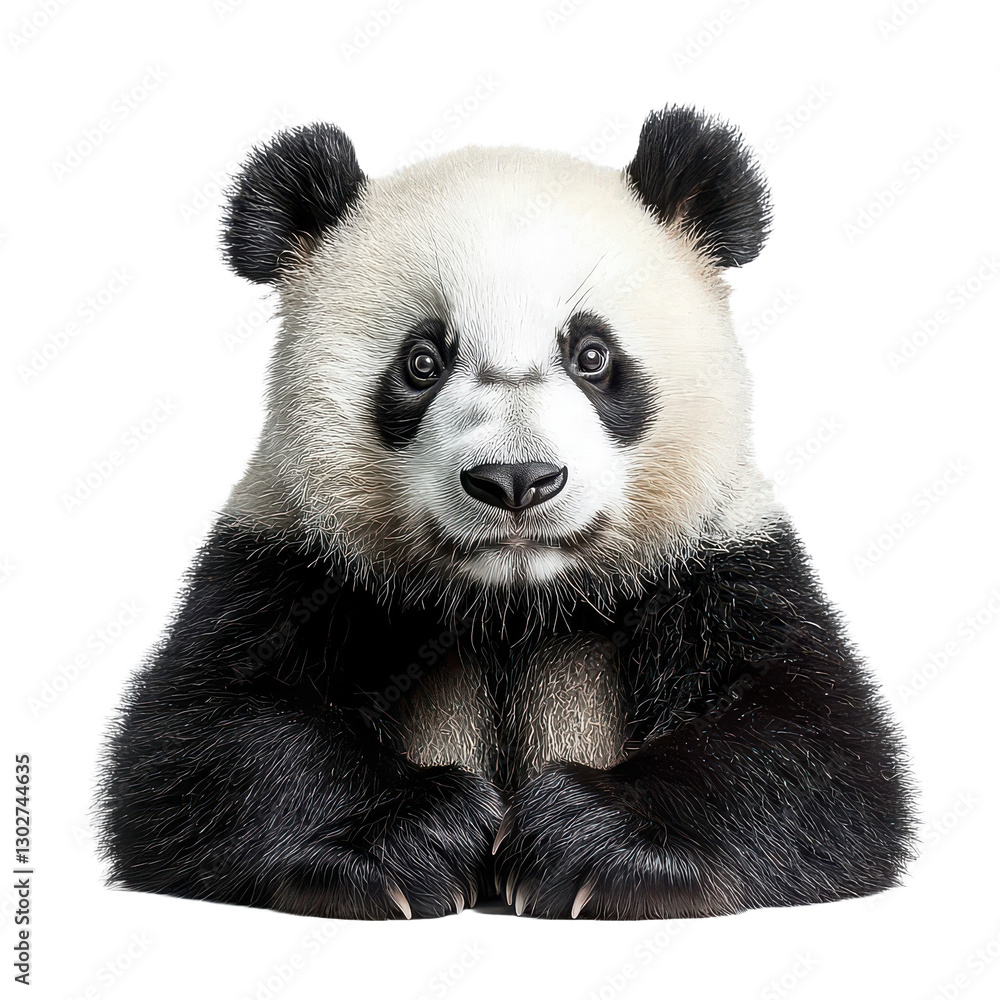 Panda isolated on transparent background, PNG Panda isolated on transparent background, PNG