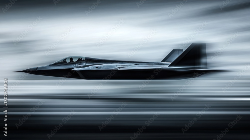 Fighter jets fly high in the sky with high speed blurry motion. The foggy background creates the impression of power and speed of military equipment Fighter jets fly high in the sky with high speed blurry motion. The foggy background creates the impression of power and speed of military equipment