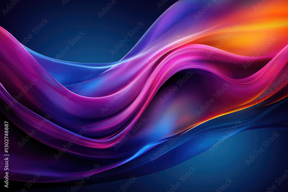 Fototapeta premium Exploring digital harmony abstract glowing shapes representing innovation and educational opportunity in a futuristic online environment