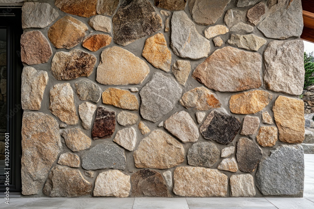 Sunlit textured stone wall with soft depth of field. Neural network AI generated Sunlit textured stone wall with soft depth of field. Neural network AI generated