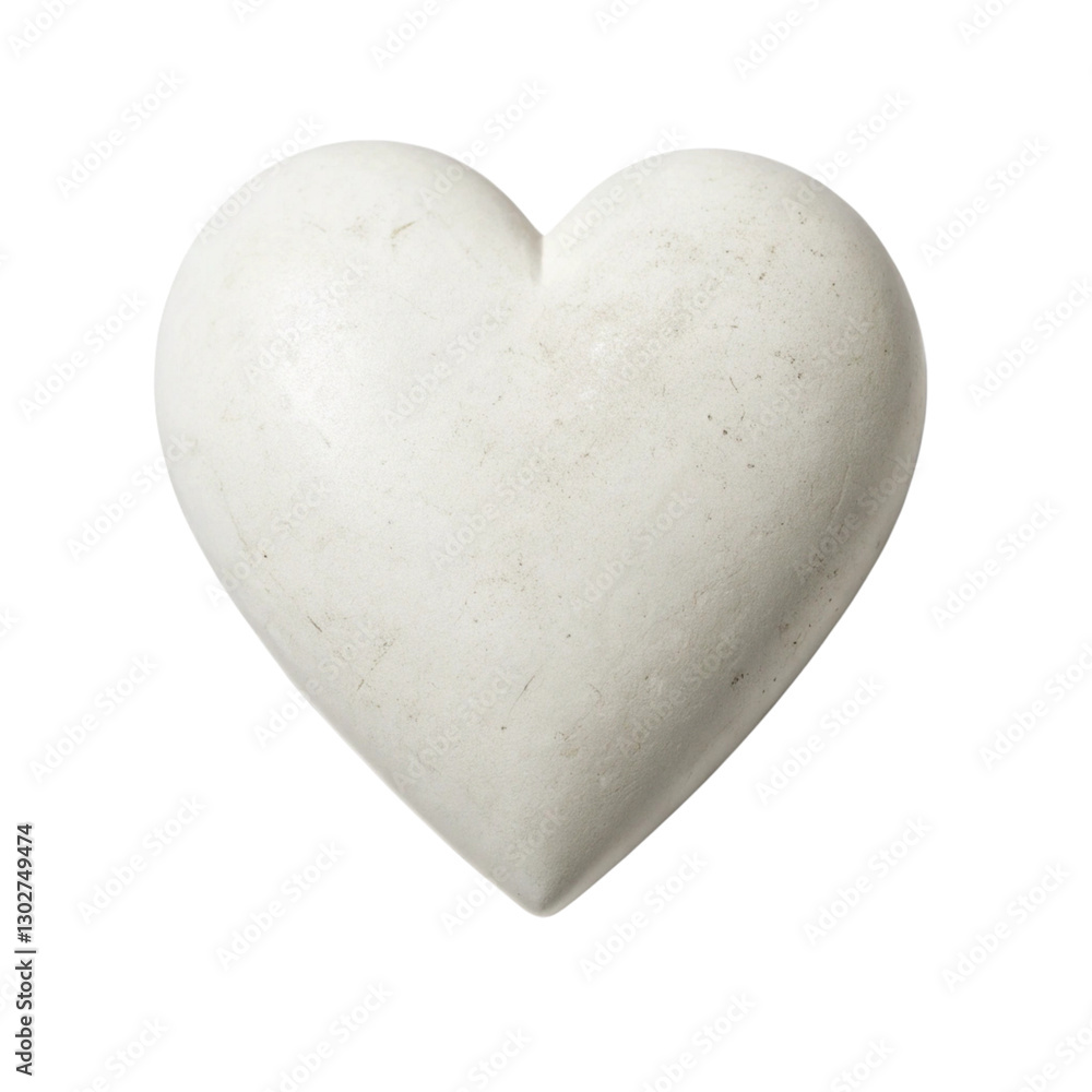 Fototapeta premium White heart shape isolated on transparent background Generative Ai