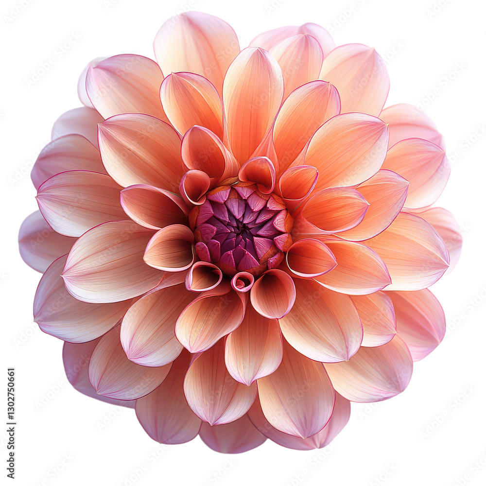 Dahlia Flower isolated on transparent background Dahlia Flower isolated on transparent background