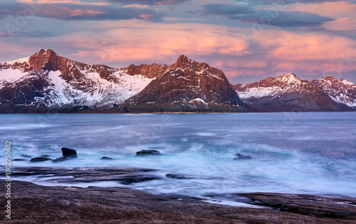 dramatic winter landscape a...