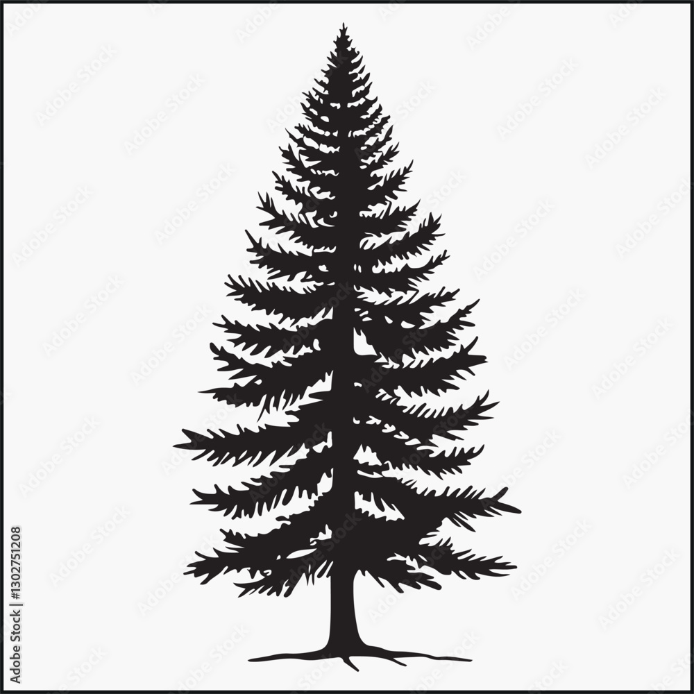 Fototapeta premium fir tree silhouette