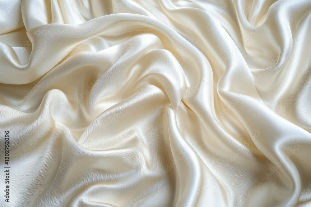 Smooth white silk folds on fabric surface. Neural network AI generated Smooth white silk folds on fabric surface. Neural network AI generated