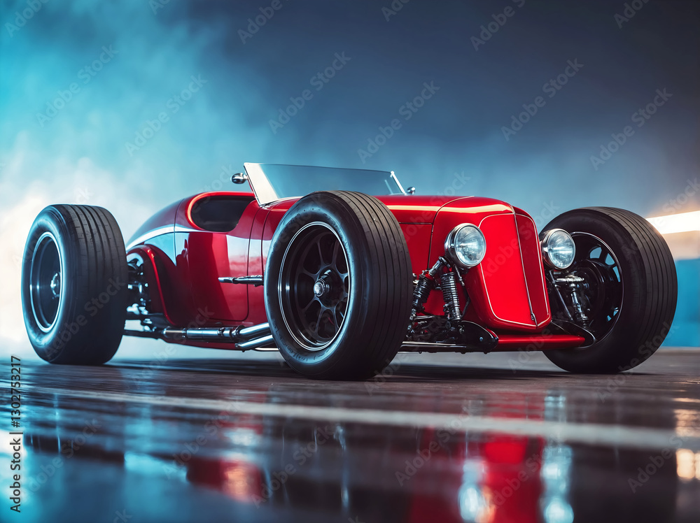 Beautiful modern hot rod racing car wallpaper, automotive background, tuning template, auto transport