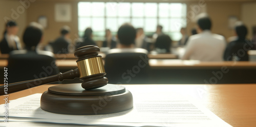 Detailed focus on legal procedures for trademark registration. 