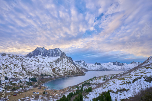 icy winter landscape at the...