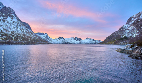icy winter landscape at the...