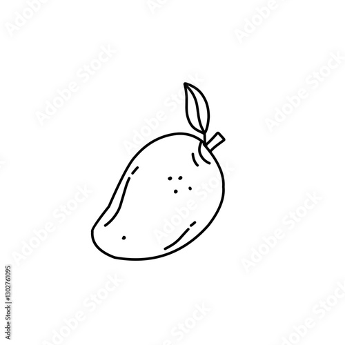 hand drawn fruit doodle