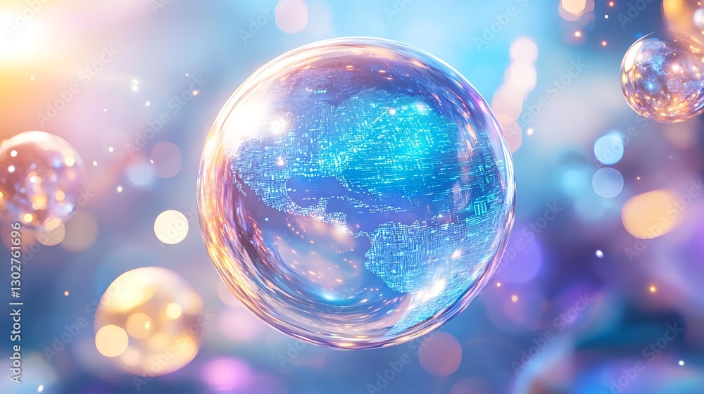 Global Network in Crystal Sphere - Abstract backgrounds Global Network in Crystal Sphere - Abstract backgrounds