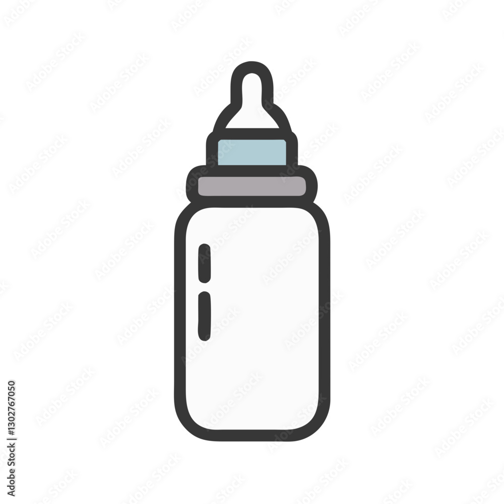 Vector icon depicting a baby bottle designed for expressing nurturing and care in infant feeding practices for new parents Vector icon depicting a baby bottle designed for expressing nurturing and care in infant feeding practices for new parents