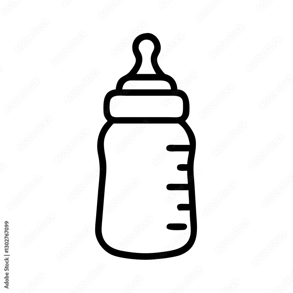 Vector illustration of a baby bottle icon suitable for parenting and childcare themes Vector illustration of a baby bottle icon suitable for parenting and childcare themes