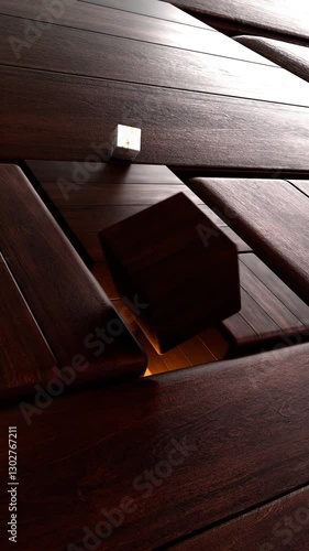 Twisted Wood Endless Animation, No Watermark