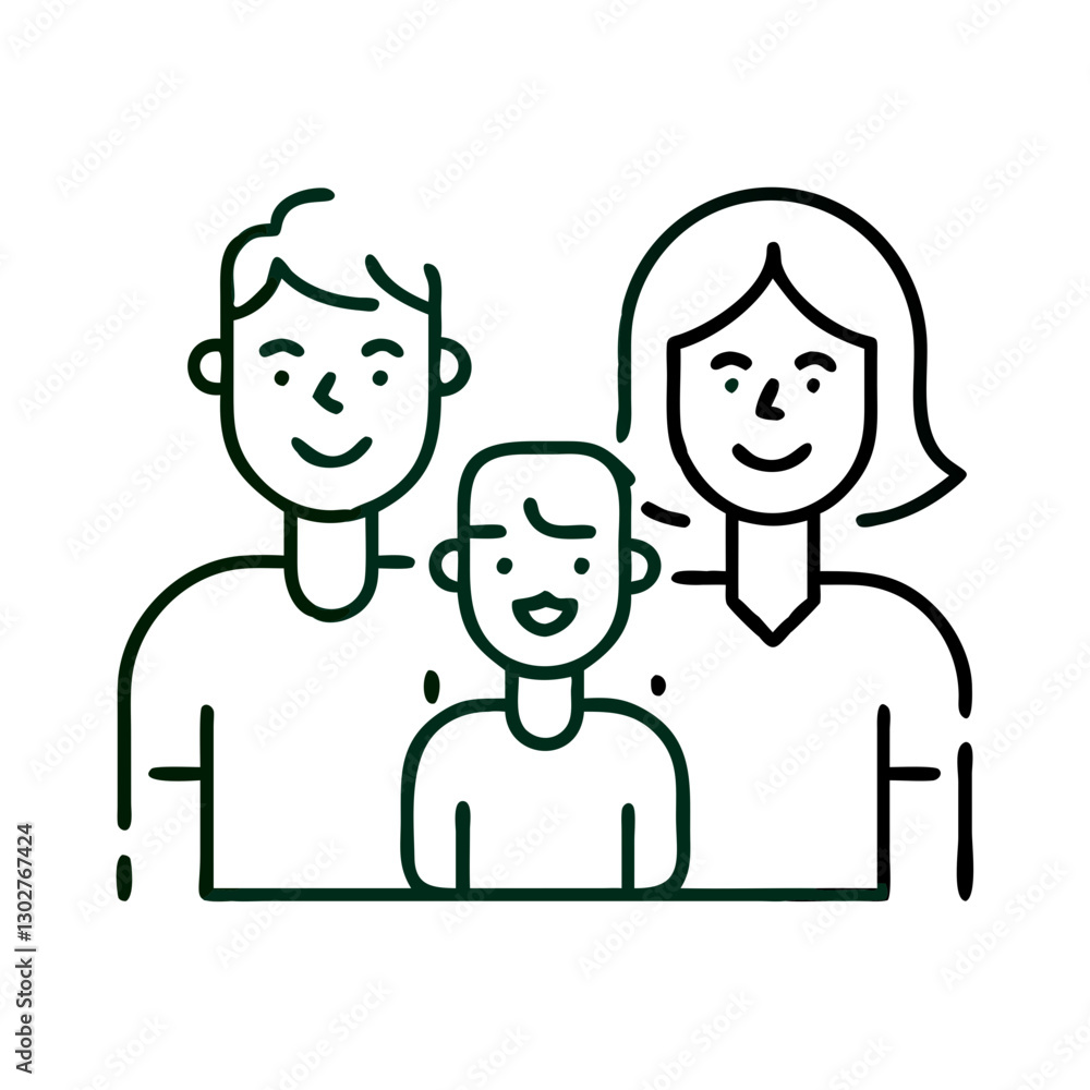 Family enjoying a quality outing together, creating lasting memories of joy and connection in a vector illustration style Family enjoying a quality outing together, creating lasting memories of joy and connection in a vector illustration style