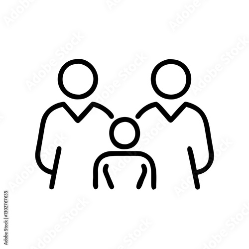 Family reunion vector icon representing joyful gathering of loved ones celebrating together in a warm and welcoming atmosphere