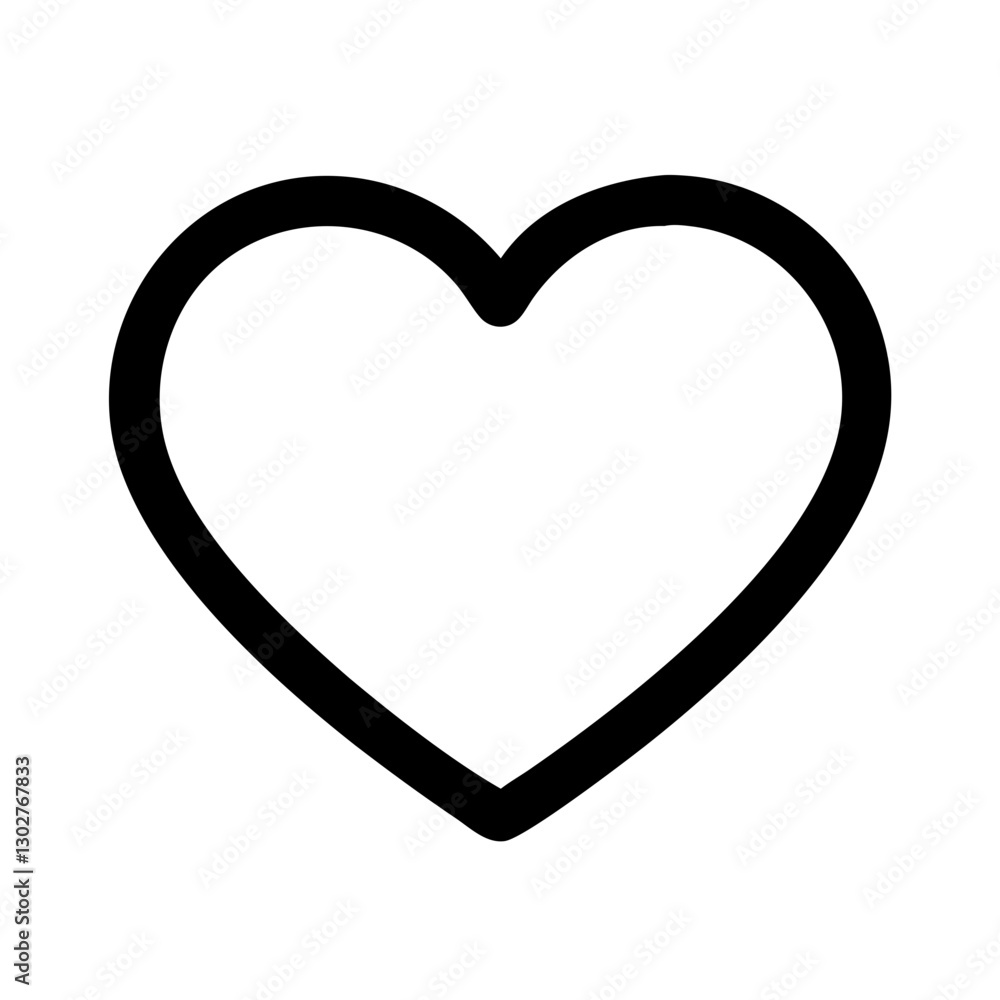 Heart shape vector icon design created in a minimalist style suitable for various digital and print applications Heart shape vector icon design created in a minimalist style suitable for various digital and print applications