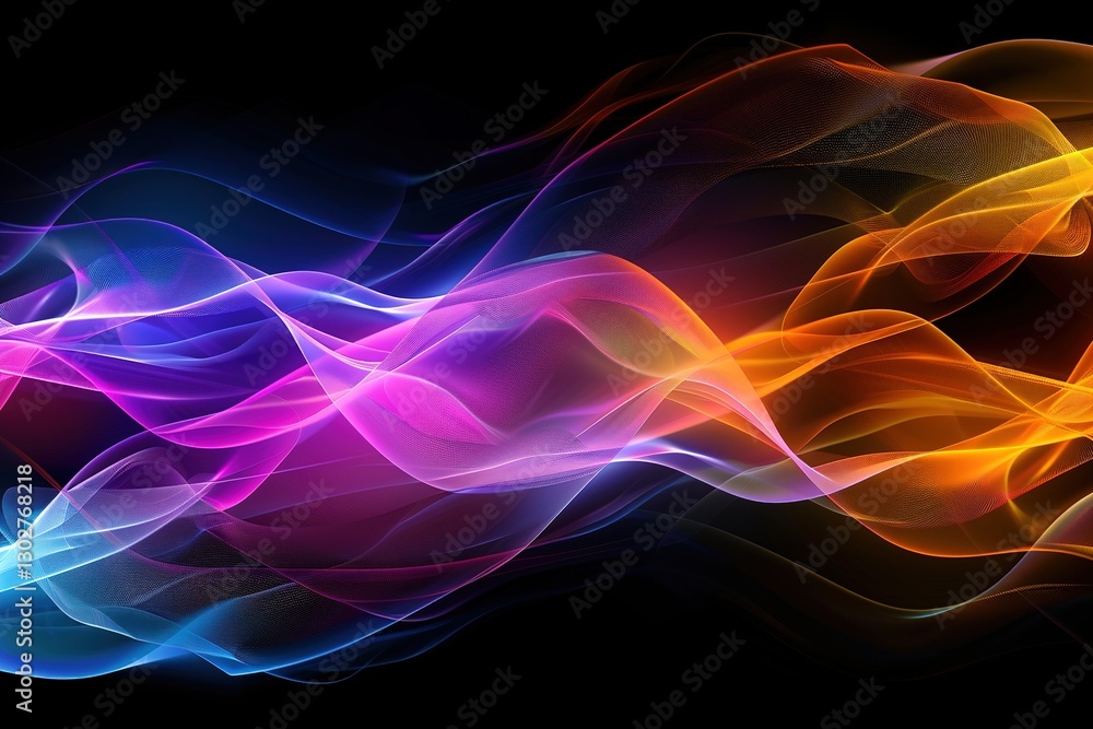 Vivid abstract waves of colors creating a dynamic and vibrant visual display Vivid abstract waves of colors creating a dynamic and vibrant visual display