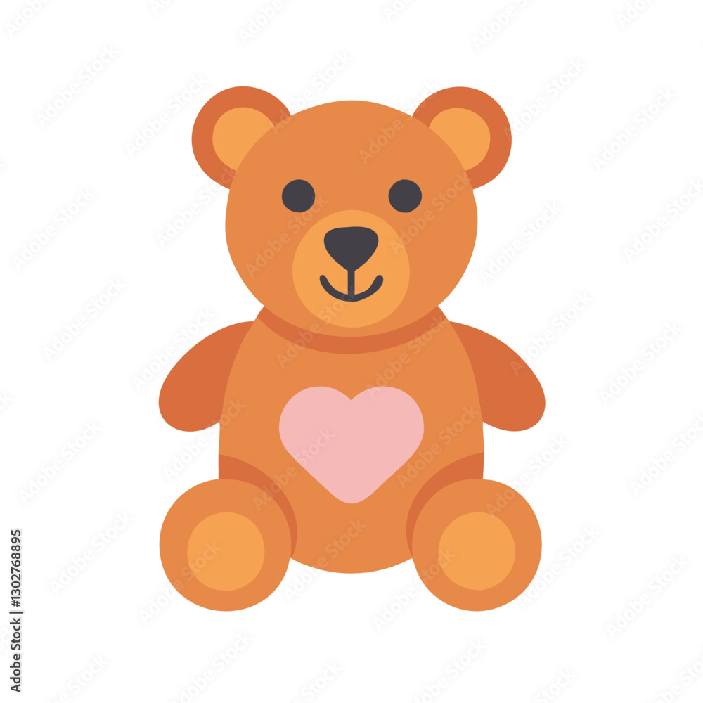 Cute teddy bear vector icon with simple design and soft colors suitable for children's themes and playful graphics Cute teddy bear vector icon with simple design and soft colors suitable for children's themes and playful graphics