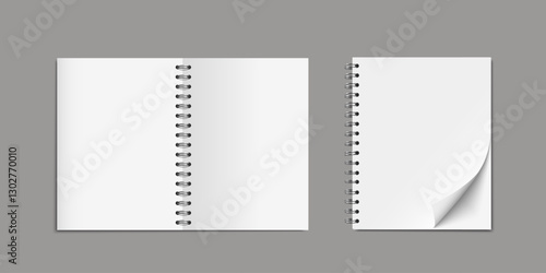 Realistic notebook mockup, with place for your design