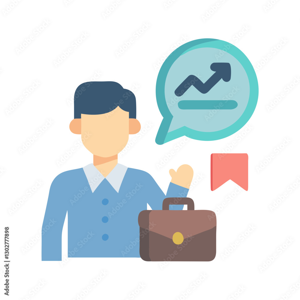 Career coach icon representing growth and guidance in professional development for individuals seeking success Career coach icon representing growth and guidance in professional development for individuals seeking success