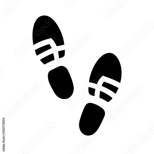 Dance shoe print vector icon displaying versatile footwear suitable for various dance styles in a modern and stylish design