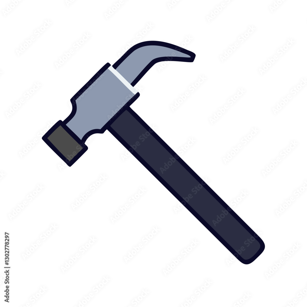 Vector icon depicting a hammer with a sleek design, perfect for construction, DIY projects, and symbolizing tools commonly used in crafting and building activities Vector icon depicting a hammer with a sleek design, perfect for construction, DIY projects, and symbolizing tools commonly used in crafting and building activities