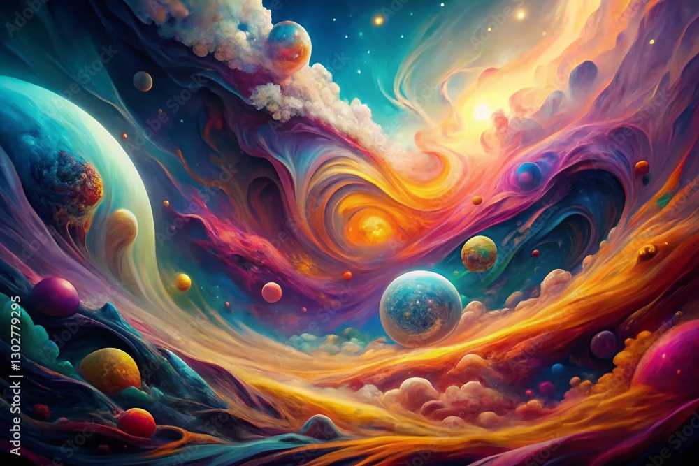 Surreal Abstract Paint Stains: Ethereal Color Explosions in a Dreamlike Landscape Surreal Abstract Paint Stains: Ethereal Color Explosions in a Dreamlike Landscape
