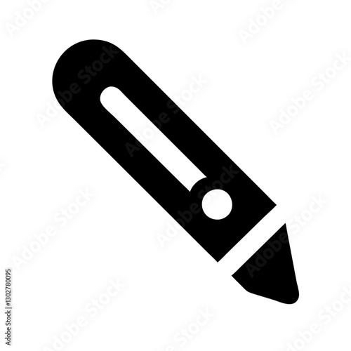 Vector icon of a utility knife designed for various cutting tasks in home improvement and craftsmanship activities
