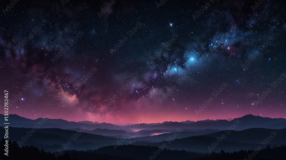 Naklejka premium northern lights at night