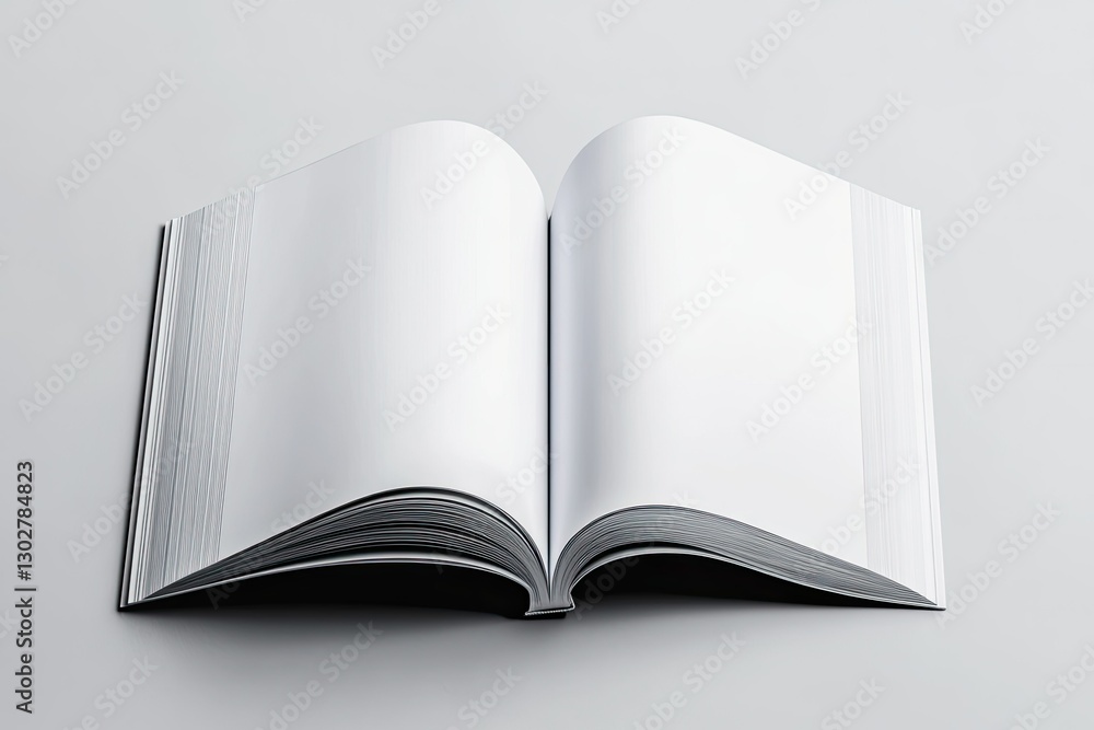 Open Magazine Mockup Blank Magazine Template for Copy Space Empty Space in Cover Grey Background Open Magazine Mockup Blank Magazine Template for Copy Space Empty Space in Cover Grey Background