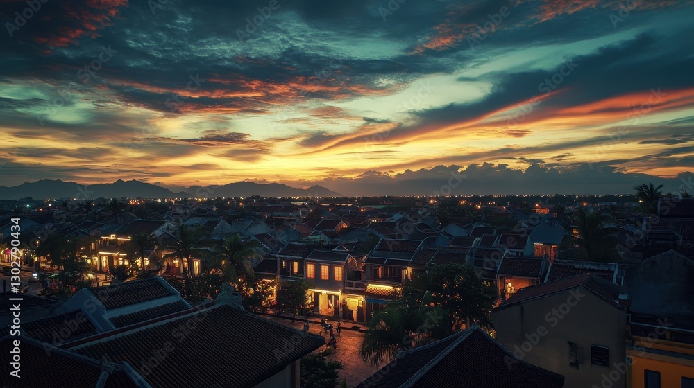 Hoi An: Enchanting Ancient Town at Sunset with Stunning Architecture and Night Sky Hoi An: Enchanting Ancient Town at Sunset with Stunning Architecture and Night Sky