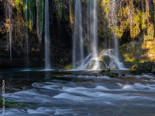beautiful waterfall in the forest