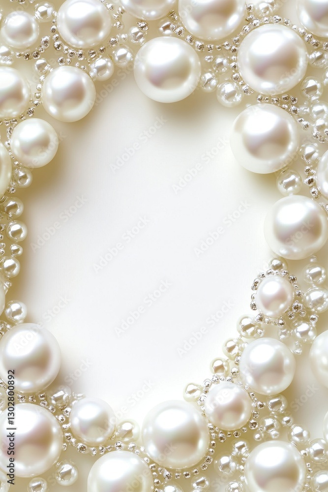 Elegant Pearl Border: Artistic White Frame Design for Beautiful Backgrounds Elegant Pearl Border: Artistic White Frame Design for Beautiful Backgrounds