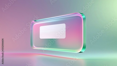 Transparent Glass UI Window with Soft Lighting