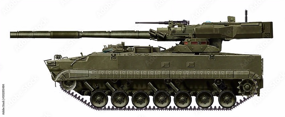 A variant of a tank destroyer for the Russian army on a new chassis based on an improved chassis from the BMP-3, with an unmanned turret and a 125mm gun with an automatic loader A variant of a tank destroyer for the Russian army on a new chassis based on an improved chassis from the BMP-3, with an unmanned turret and a 125mm gun with an automatic loader