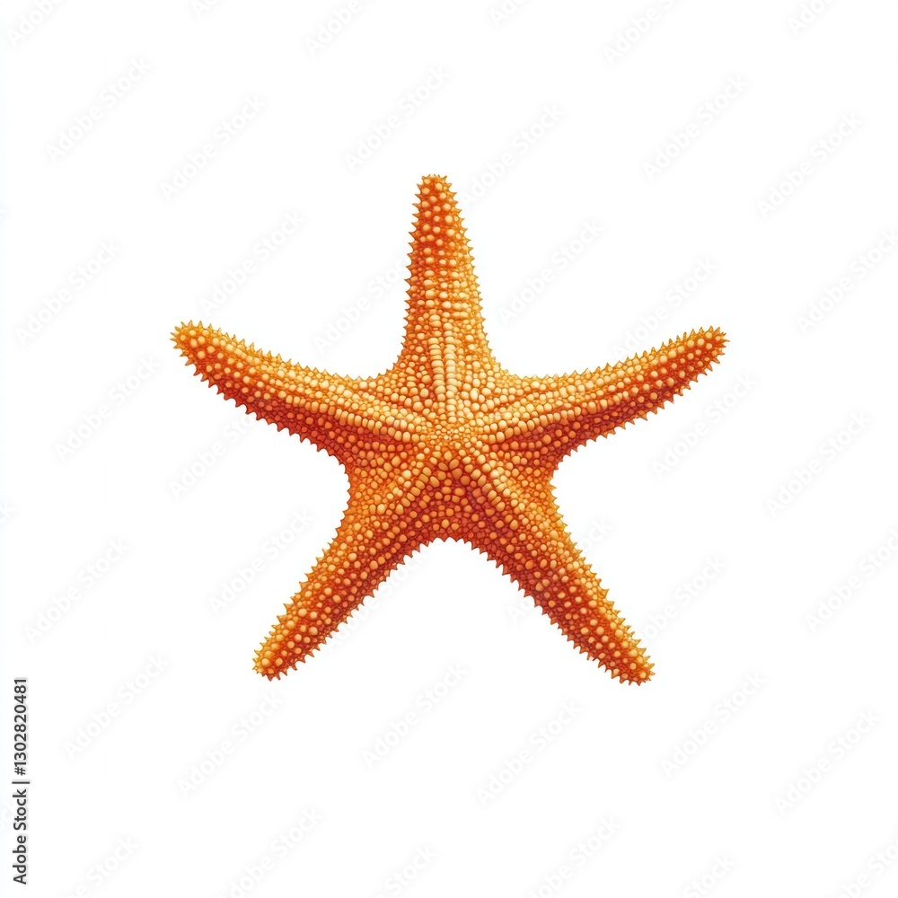 Orange starfish isolated on white background. Orange starfish isolated on white background.