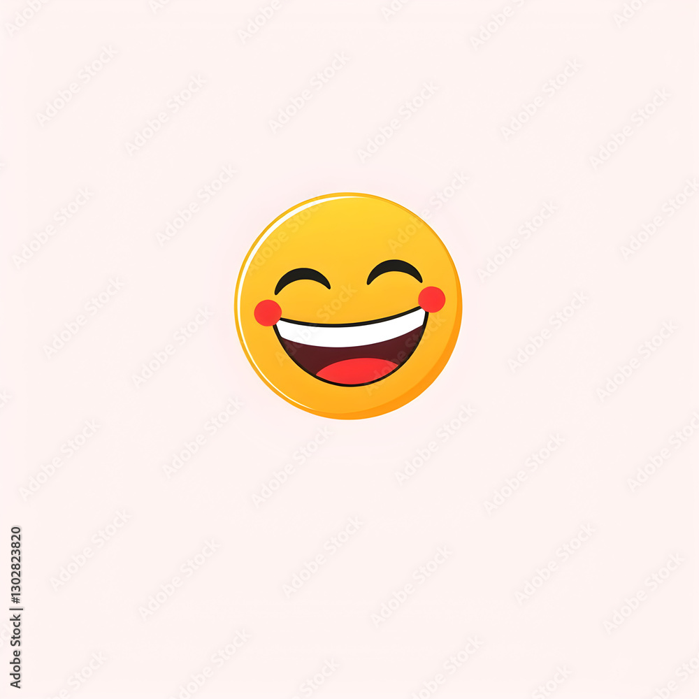 Fototapeta premium laughing smiley face, emoji design 