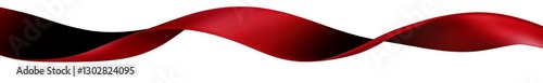 Red Ribbon Spiral 3D Render...