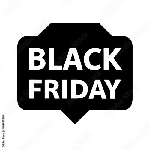 Black Friday shopping label icon designed for promotional materials and advertising campaigns during retail sales events