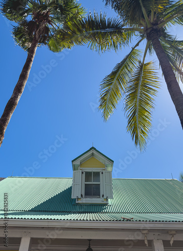 Quadro su tela Une maison au style tropical dans les Antilles