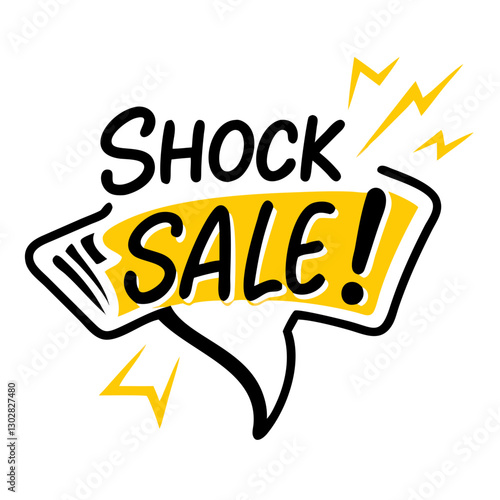 Exciting shock sale announcement with vibrant design highlighting discounts and special offers for customers interested in great deals