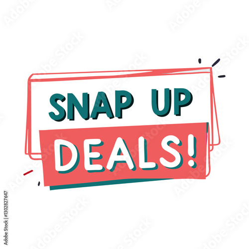 Discover exciting promotions with the snap up deals vector icon designed for promotional materials in various retail settings