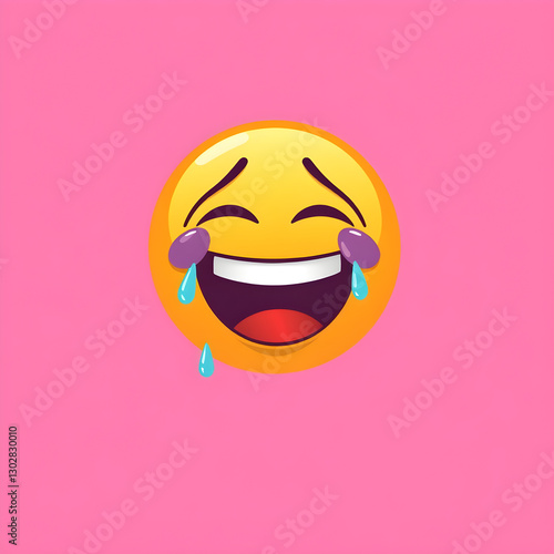 laughing smiley face, emoji design 