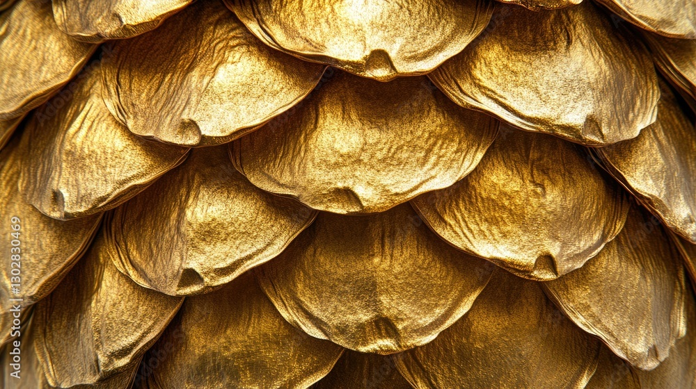 Fototapeta premium Metallic Pinecone Design