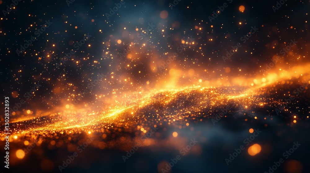 Stunning cosmic background featuring glowing particles and shimmering lights in a dark space, perfect for science fiction and fantasy themes. Stunning cosmic background featuring glowing particles and shimmering lights in a dark space, perfect for science fiction and fantasy themes.